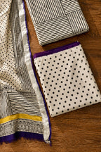 BLACK STRIPED AND DOTTED