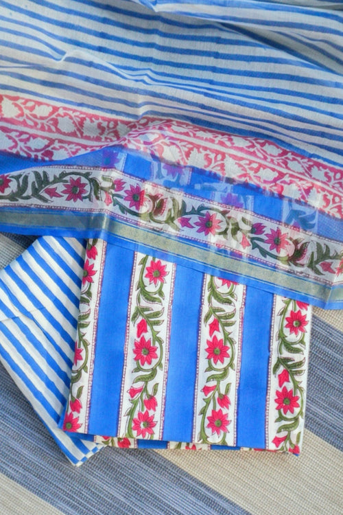 BLUE PINK FLORAL