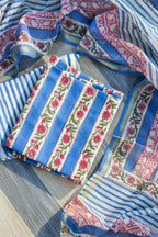 BLUE PINK FLORAL