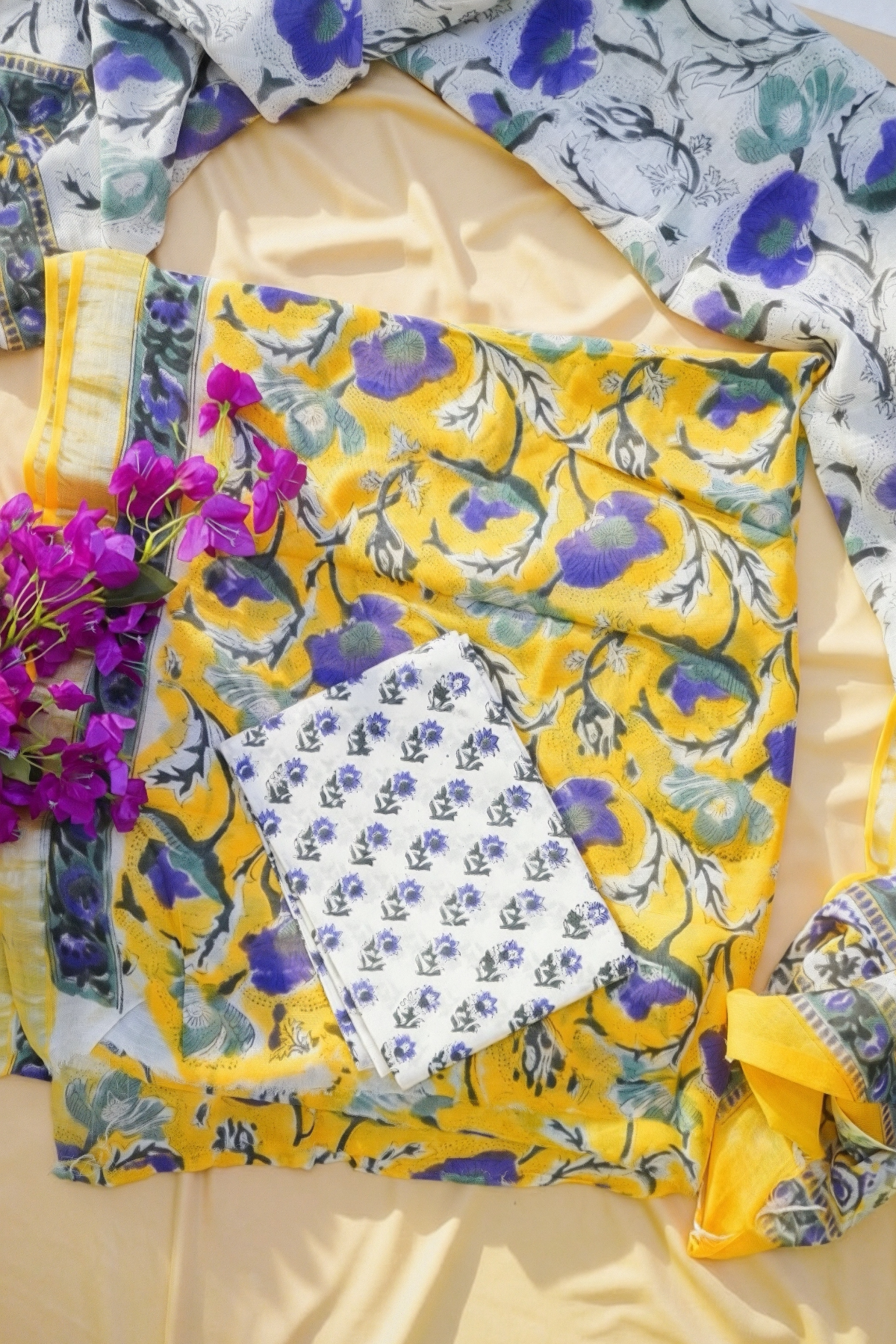 YELLOW AND PURPLE FLORAL