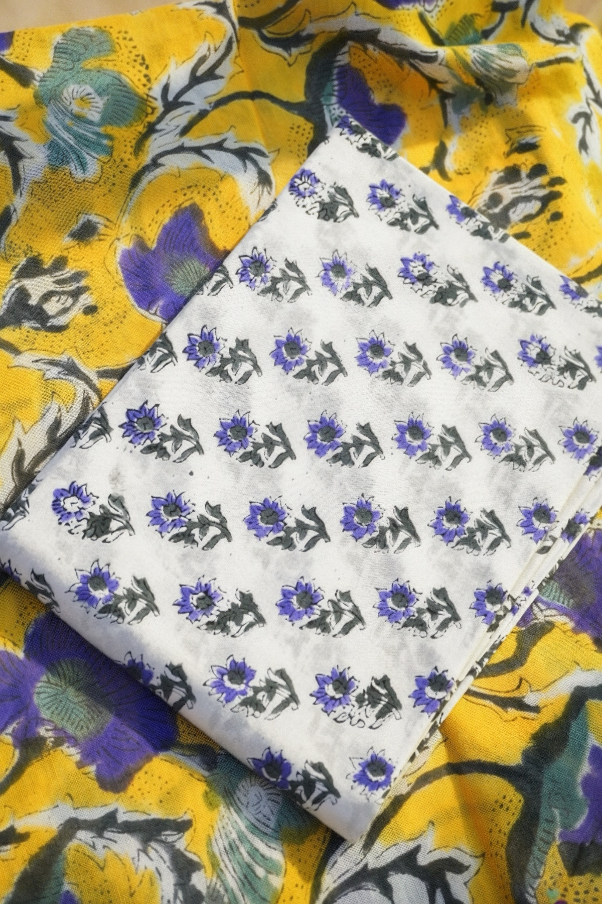 YELLOW AND PURPLE FLORAL