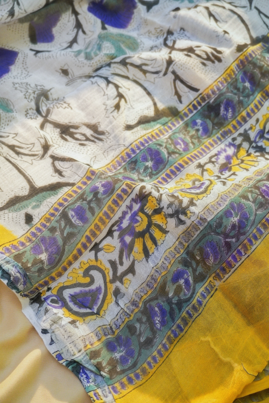 YELLOW AND PURPLE FLORAL